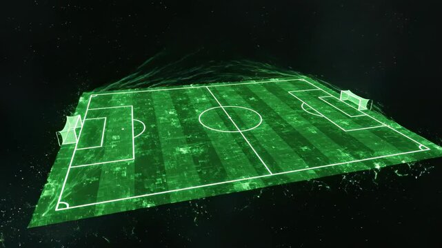 Neon grid wireframe motion abstract tech background, loop
