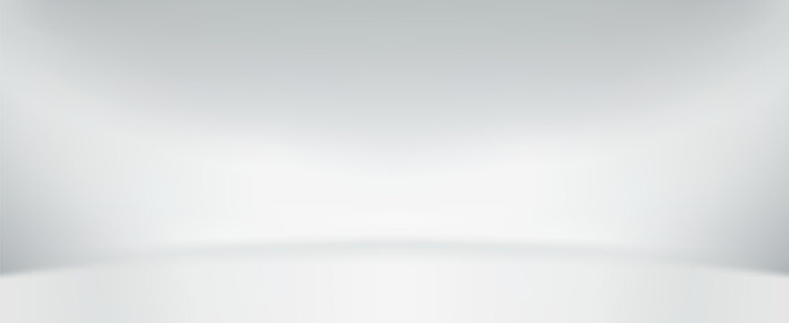 White limbo background with soft gradient. Minimalist backdrop in neutral tones. Empty space for showcasing product.