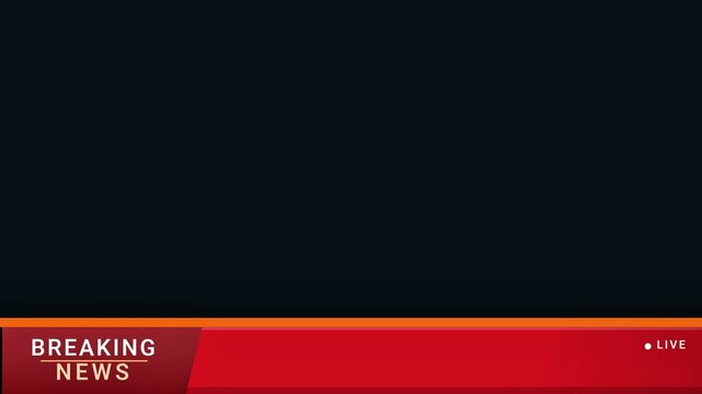 Breaking News lower third graphic broadcast template with live text on dark background