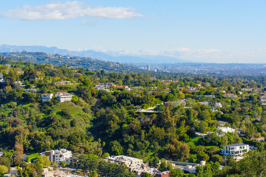  Vast Los Angeles Landscape from Getty Center Hilltop View