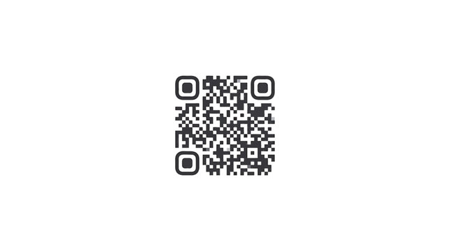 Scan QR code icon. Fake template of qr code, fake qr code mockup