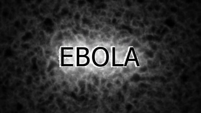Ebola Virus - Text on Black Background
