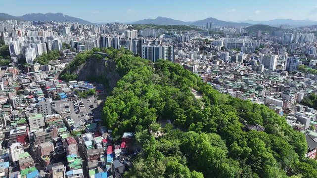 서울 숭인근린공원 도심전경