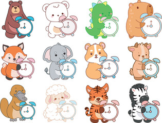 Fototapeta premium Seamless design for background of random animals 