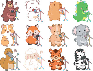 Fototapeta premium Seamless design for background of random animals 