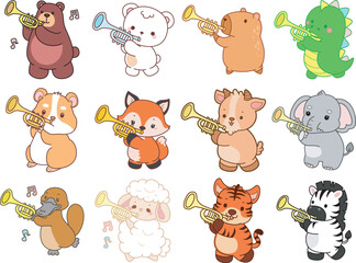 Fototapeta premium Seamless design for background of random animals 
