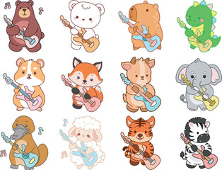 Fototapeta premium Seamless design for background of random animals 