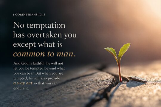 God's Faithful Promise: Enduring Temptation and Finding a Way Out, 1 Corinthians 10:13 Text.