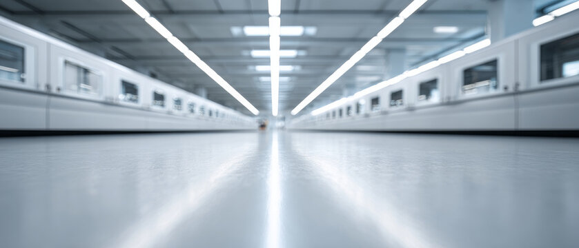 Modern empty platform interior