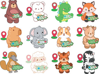 Fototapeta premium Seamless design for background of random animals 
