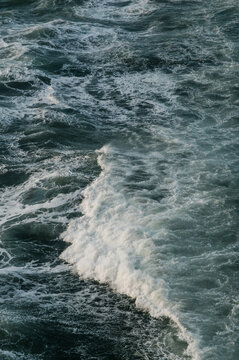 Waves in the sunset light