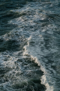 Waves in the sunset light