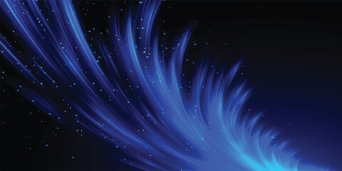 Abstract blue glowing star background with space light waves futuristic fractal energy design and bright cosmic texture © Midul