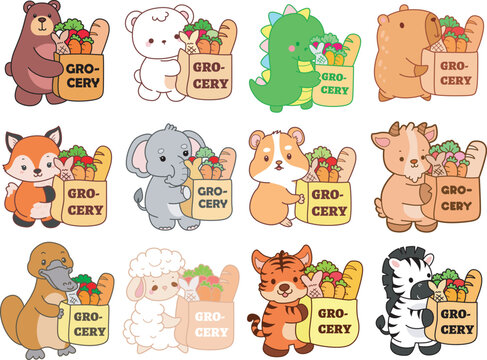 Seamless design for background of random animals 