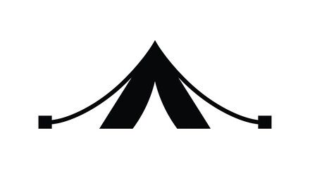 tent silhouette on a white background © MSTMAJEDA