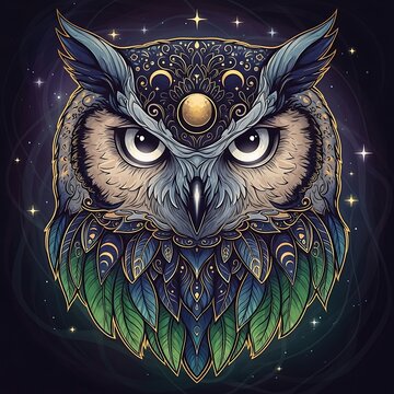 Mystical Celtic warrior face with intricate tribal designs.