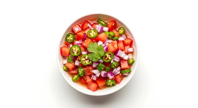 Pico de Gallo in White Bowl.
