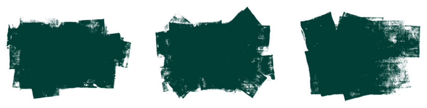Grunge Background Roller Paint Brush Abstract Vector Set