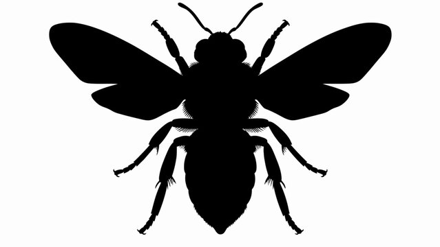 Environment day Insect, black bee silhouette, flying bug, vector icon isolated on White Background vector eps silhouette
