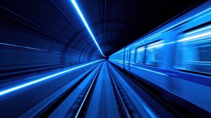 Fototapeta premium High speed train in tunnel