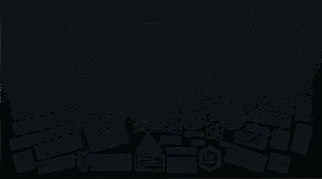 Collection of electronic components, circuit boards, and wires on a dark background