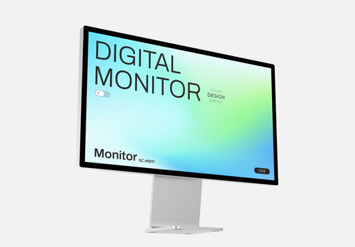 Digital Monitor Screen Mockup