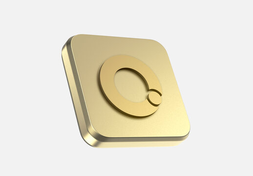 3D App Icon Logo Mockup