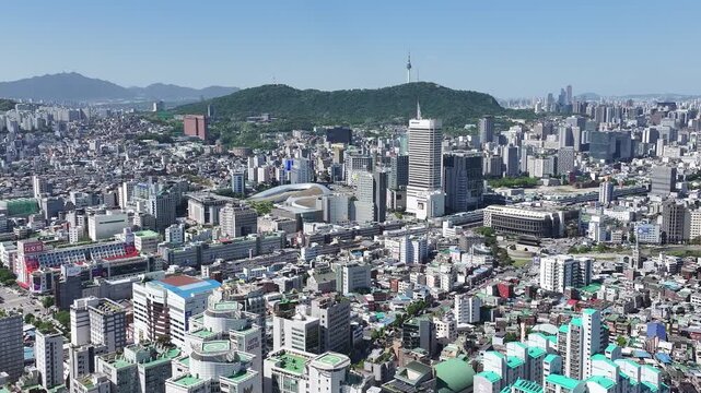 서울 숭인근린공원 도심전경