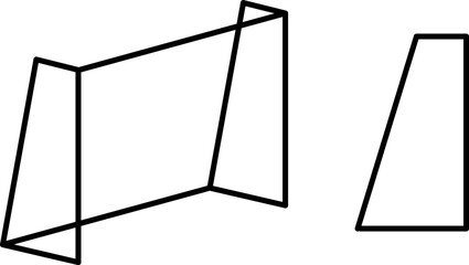 Soccer field. Football pitch. Football field dimensions and goal layouts. Player placement schemes. Court and stadium line style. Football match, futsal, mini-football league scheme. Vector © Volodymyr