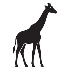 Fototapeta premium Elegant Giraffe Silhouette Wildlife Illustration