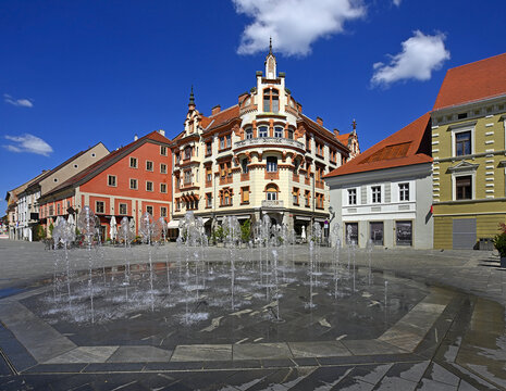 Maribor - Main square of the old town, Slovenia