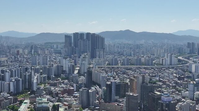 서울 숭인근린공원 도심전경