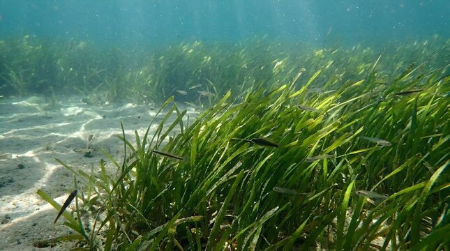 Young Fish Shelter in Coastal Seagrass Habitat