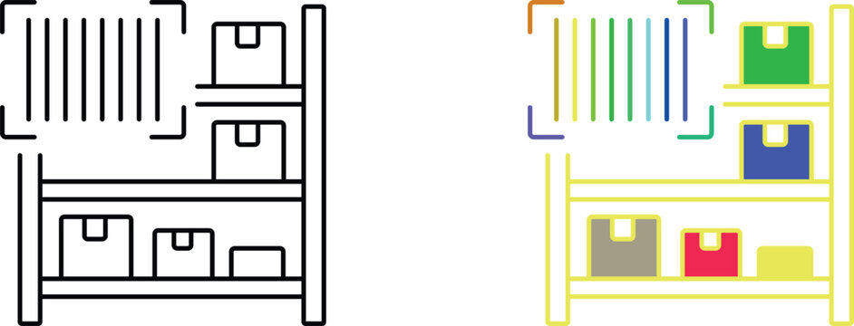 Colorful and monochrome of file cabinets with labeled folders