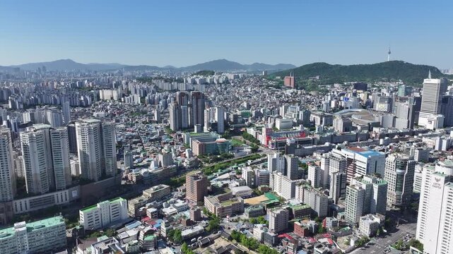 서울 숭인근린공원 도심전경
