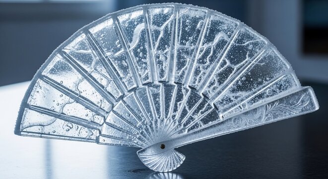 Glass fan sculpture studio