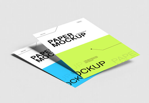 A4 Paper Page Mockup Template