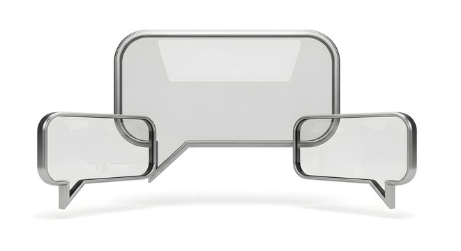 Modern Speech Bubbles Illustration for Communication Design.