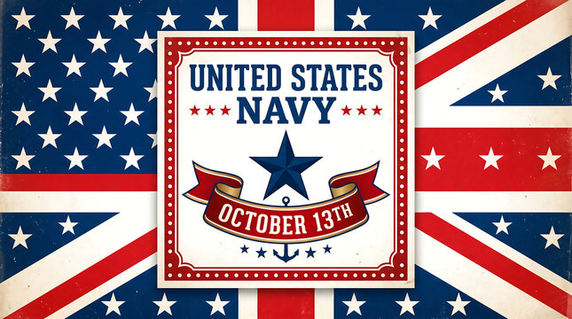 Navy, United States Navy, American flag, British flag, October 13th