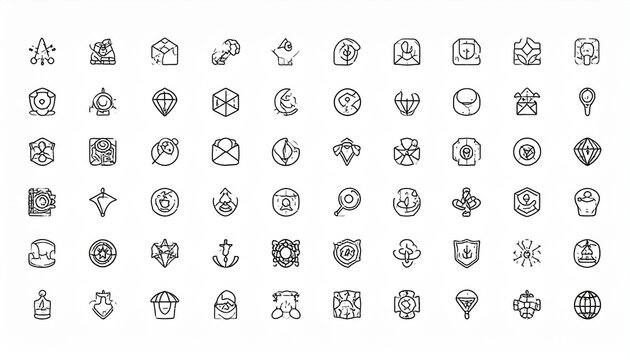 Collection of Hand Drawn Doodle Icons and Symbols.