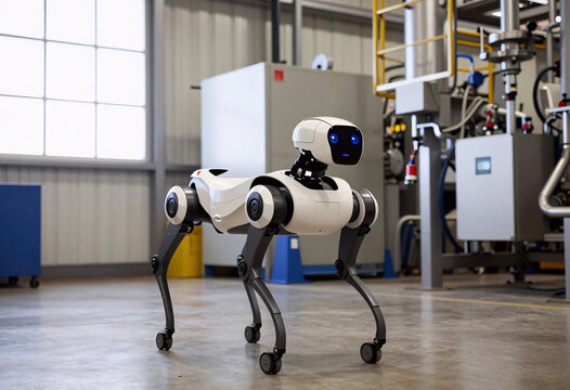 Boston Dynamics Robot Inspecting Industrial Plant