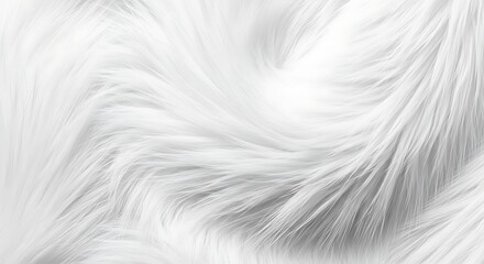 Obraz premium Soft white fur texture background closeup.