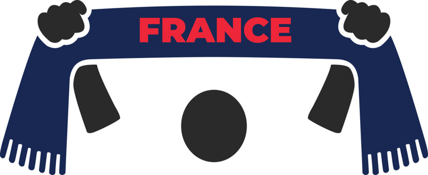 France football fan scarf illustration