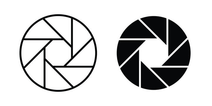 Camera shutter icon set illustration. icon designs