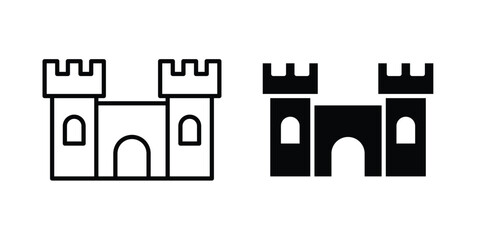 Castle icon set illustration. icon designs © JonathanC