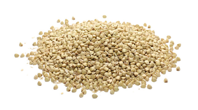 Pile of raw buckwheat groats isolated on transparent background png