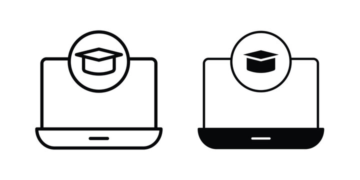 E learning icon set illustration. icon designs