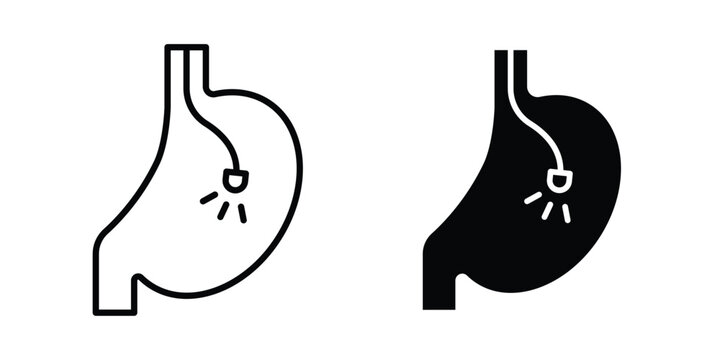 Endoscopy icon set illustration. icon designs