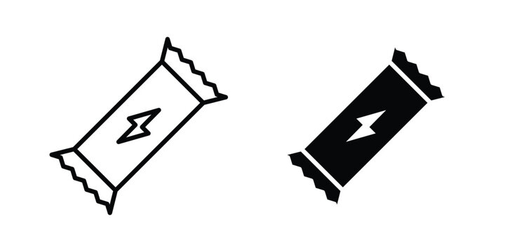 Energy bar icon set illustration. icon designs