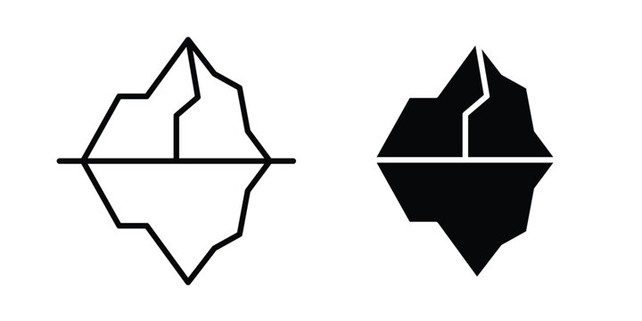 Iceberg icon set illustration. icon designs